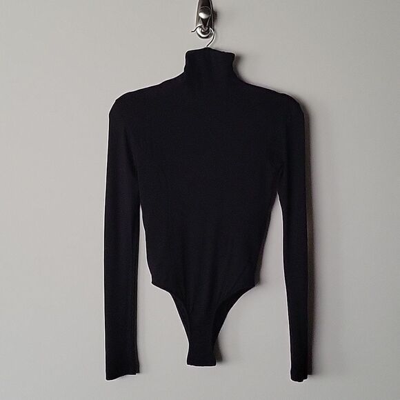 NWT Kelly Bergin Black Turtleneck Top Bodysuit Long Sleeve One Piece Shapewear - Picture 3 of 15